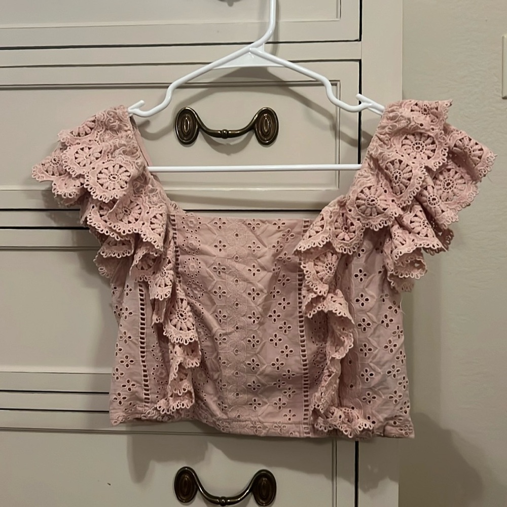Altard state blush pink top